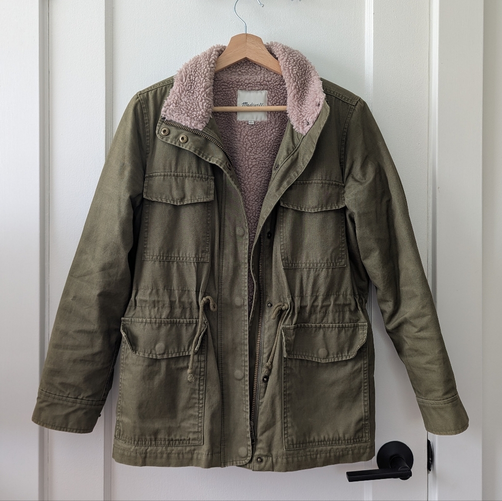 Madewell Sherpa-Trimmed Surplus Jacket - Small